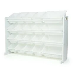 Cambridge Extra Large Toy Storage Organizer with 20 Storage Bins White - Humble Crew