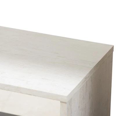 56.14" Atlantic Modern and Contemporary Two-Tone Finished Wood Display Shelf Dark Brown - Baxton Studio 7 56.14" Atlantic Modern and Contemporary Two-Tone Finished Wood Display Shelf Dark Brown - Baxton Studio - Image 5