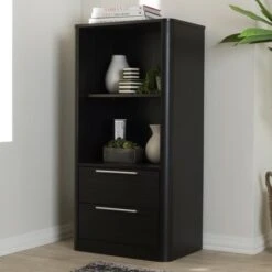 15.47" 2 Drawer Carlingford Modern and Contemporary Espresso Finished Wood Bookshelf Brown - Baxton Studio 17 15.47" 2 Drawer Carlingford Modern and Contemporary Espresso Finished Wood Bookshelf Brown - Baxton Studio -Bookshelves Sales Shop unnamed file 1047