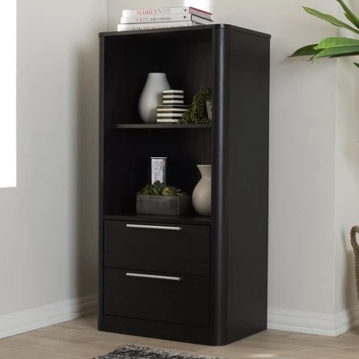 15.47" 2 Drawer Carlingford Modern and Contemporary Espresso Finished Wood Bookshelf Brown - Baxton Studio 9 15.47" 2 Drawer Carlingford Modern and Contemporary Espresso Finished Wood Bookshelf Brown - Baxton Studio - Image 7