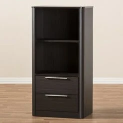 15.47" 2 Drawer Carlingford Modern and Contemporary Espresso Finished Wood Bookshelf Brown - Baxton Studio 18 15.47" 2 Drawer Carlingford Modern and Contemporary Espresso Finished Wood Bookshelf Brown - Baxton Studio -Bookshelves Sales Shop unnamed file 1048