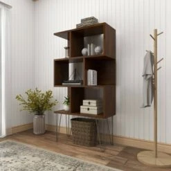 61" Metal and Wood 3 Shelf Books Shelf Brown - Olivia & May -Bookshelves Sales Shop unnamed file 1063