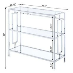 30" Town Square Chrome 3 Tier Bookcase Chrome - Breighton Home 8 30" Town Square Chrome 3 Tier Bookcase Chrome - Breighton Home -Bookshelves Sales Shop unnamed file 1092