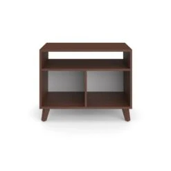 24" Modern Cub Storage Credenza - HON BASYX Toasted Walnut