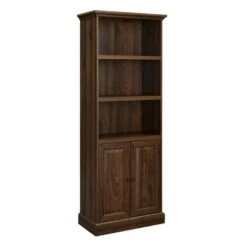 Alastair Transitional Classic Storage Hutch - Saracina Home Dark Walnut -Bookshelves Sales Shop unnamed file 1124