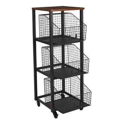 3 Drawer Hanover Storage Console Black - OSP Home Furnishings 3 3 Drawer Hanover Storage Console Black - OSP Home Furnishings