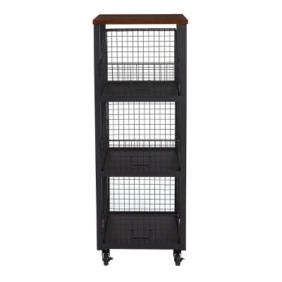 3 Drawer Hanover Storage Console Black - OSP Home Furnishings 4 3 Drawer Hanover Storage Console Black - OSP Home Furnishings - Image 2