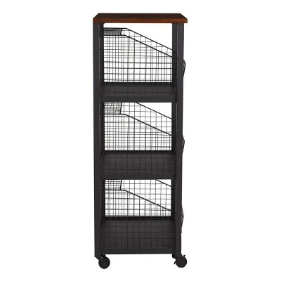 3 Drawer Hanover Storage Console Black - OSP Home Furnishings 6 3 Drawer Hanover Storage Console Black - OSP Home Furnishings - Image 4