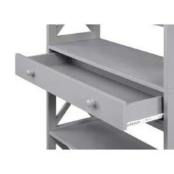 59.75" Oxford 5 Tier Bookcase with Drawer Gray - Breighton Home -Bookshelves Sales Shop unnamed file 1178