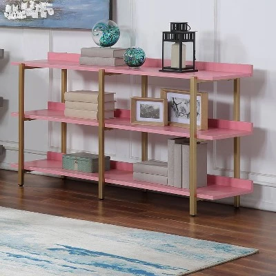 31.88" Prista 3 Tier Display Shelf - miBasics Antique Gray/gold 3 31.88" Prista 3 Tier Display Shelf - miBasics Antique Gray/gold