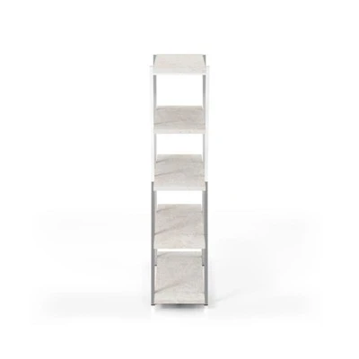 Ketano Metal 4-Shelf Bookcase in Chrome - Furniture of America 4 Ketano Metal 4-Shelf Bookcase in Chrome - Furniture of America - Image 2