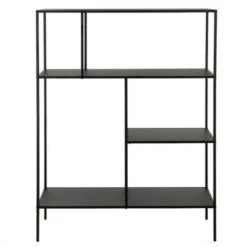 Henn& Hart 48" Tall Black Bronze Bookcase - Henn&Hart