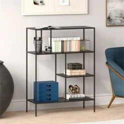 Henn& Hart 48" Tall Black Bronze Bookcase - Henn&Hart 13 Henn& Hart 48" Tall Black Bronze Bookcase - Henn&Hart -Bookshelves Sales Shop unnamed file 1287