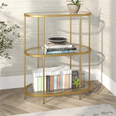 Henn& Hart Brass Metal Bookcase - Henn&Hart 4 Henn& Hart Brass Metal Bookcase - Henn&Hart - Image 2