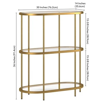 Henn& Hart Brass Metal Bookcase - Henn&Hart 7 Henn& Hart Brass Metal Bookcase - Henn&Hart - Image 5
