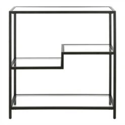 Henn& Hart 36" Tall Black Bronze Bookcase - Henn&Hart