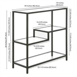 Henn& Hart 36" Tall Black Bronze Bookcase - Henn&Hart -Bookshelves Sales Shop unnamed file 1306