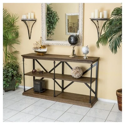 Appleton 34.1" Two Shelf Industrial Media Bookcase Brown - Christopher Knight Home 3 Appleton 34.1" Two Shelf Industrial Media Bookcase Brown - Christopher Knight Home