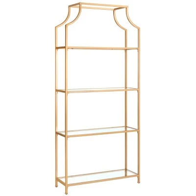 80" Slater 4 Tier Etagere Gold - Safavieh 2 80" Slater 4 Tier Etagere Gold - Safavieh - Image 2