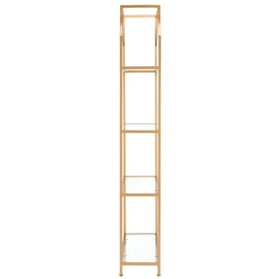 80" Slater 4 Tier Etagere Gold - Safavieh 3 80" Slater 4 Tier Etagere Gold - Safavieh - Image 3