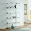 55 Downing Street Hanna 70 3/4" Clear Acrylic and Chrome 6-Shelf Open Bookcase