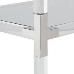 55 Downing Street Hanna 70 3/4" Clear Acrylic and Chrome 6-Shelf Open Bookcase -Bookshelves Sales Shop unnamed file 1334