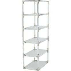 55 Downing Street Hanna 70 3/4" Clear Acrylic and Chrome 6-Shelf Open Bookcase -Bookshelves Sales Shop unnamed file 1335