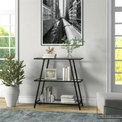 Henn& Hart 36 in. Tall Black Bronze Bookcase - Henn&Hart -Bookshelves Sales Shop unnamed file 1340