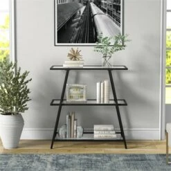 Henn& Hart 36 in. Tall Black Bronze Bookcase - Henn&Hart -Bookshelves Sales Shop unnamed file 1343