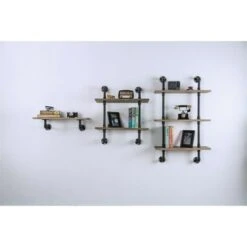 Hollis Industrial Wood 2-Tier Wall Display Shelf in Natural - Furniture of America -Bookshelves Sales Shop unnamed file 1356