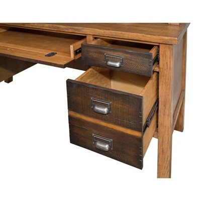 30" Heritage Credenza with Shelves Brown - Martin Furniture 4 30" Heritage Credenza with Shelves Brown - Martin Furniture - Image 2