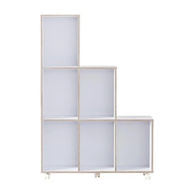 Chapin 6-Compartment Wood Bookcase in White - Furniture of America 4 Chapin 6-Compartment Wood Bookcase in White - Furniture of America - Image 2