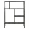 Henn& Hart 48" Tall Gunmetal Gray Bookcase - Henn&Hart