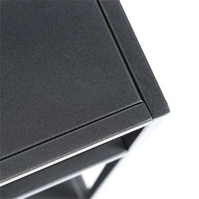 Henn& Hart 48" Tall Gunmetal Gray Bookcase - Henn&Hart 4 Henn& Hart 48" Tall Gunmetal Gray Bookcase - Henn&Hart - Image 2