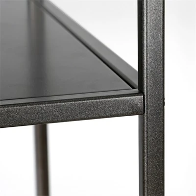 Henn& Hart 48" Tall Gunmetal Gray Bookcase - Henn&Hart 6 Henn& Hart 48" Tall Gunmetal Gray Bookcase - Henn&Hart - Image 4