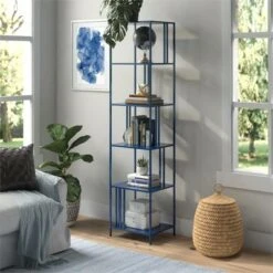 Henn& Hart 18" Wide Mykonos Blue Bookcase - Henn&Hart -Bookshelves Sales Shop unnamed file 1401