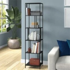 Henn& Hart 18" Wide Black Bronze Bookcase - Henn&Hart -Bookshelves Sales Shop unnamed file 1416