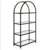 Henn& Hart 62 in. Arched Black Bronze Bookcase - Henn&Hart -Bookshelves Sales Shop unnamed file 1441