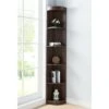 Maleena 5-Shelf Corner Wood Bookcase in Dark Walnut - Furniture of America -Bookshelves Sales Shop unnamed file 1452