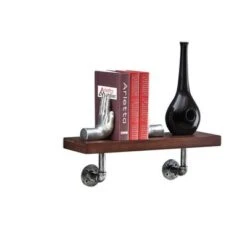 23.5" x 7.3" Industrial Pipe Wall Shelf - Danya B. Dark Brown/silver 16 23.5" x 7.3" Industrial Pipe Wall Shelf - Danya B. Dark Brown/silver -Bookshelves Sales Shop unnamed file 1472