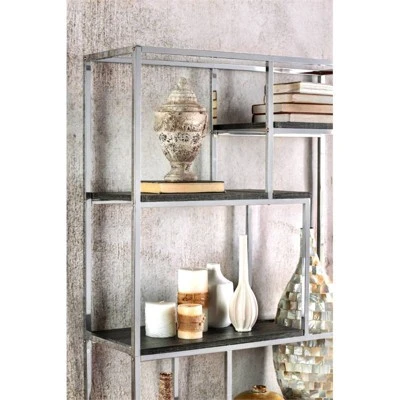 Jan Modern Metal 6-Shelf Bookcase in Chrome - Furniture of America 5 Jan Modern Metal 6-Shelf Bookcase in Chrome - Furniture of America - Image 3