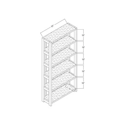 Iman 5-Shelf Wood Bookcase in Dark Gray and Black - Furniture of America 5 Iman 5-Shelf Wood Bookcase in Dark Gray and Black - Furniture of America - Image 3