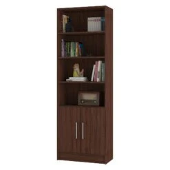 71.85" Catarina Cabinet - Manhattan Comfort Nut Brown