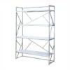 Bettallo Modern Wood 4 Shelf Bookcase in Chrome and White - Furniture of America -Bookshelves Sales Shop unnamed file 1529