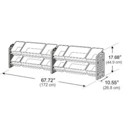 UNiPLAY Toy Organizer With Removable Storage Bins, Multi-Bin Organizer for Books, Building Blocks, School Materials, Toys with Baseplate Board Frame -Bookshelves Sales Shop unnamed file 154