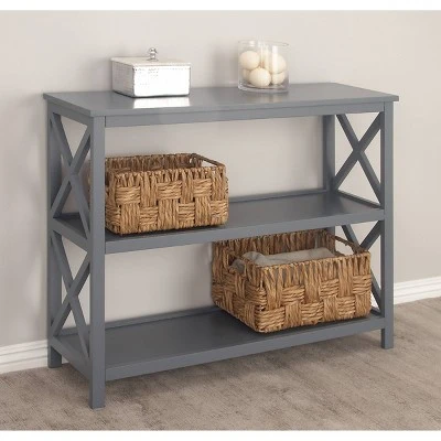 Contemporary 3 Tier Low Wooden Shelf - Olivia & May White 4 Contemporary 3 Tier Low Wooden Shelf - Olivia & May White - Image 2