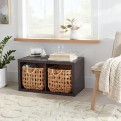 2 Cube Organizer - Brightroom™ Black Oak