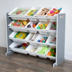 Soho Toy Storage Organizer with 16 Storage Bins Gray/White - Humble Crew -Bookshelves Sales Shop unnamed file 165