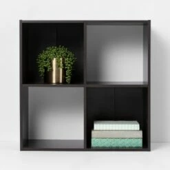 4 Cube Decorative Bookshelf - Room Essentials™ White