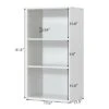 Costway 2 PCS 3 Tier Open Shelf Bookcase Multi-functional Storage Display Cabinet White -Bookshelves Sales Shop unnamed file 166